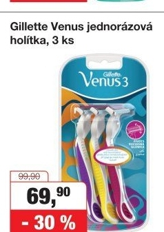 Jednorázová holítka dámská Gillette Venus 3