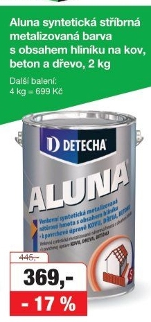 Barva na kov beton dřevo Aluna Detecha