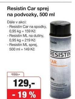 Antikorozní sprej na ošetření podvozku Resistin Car Proxim