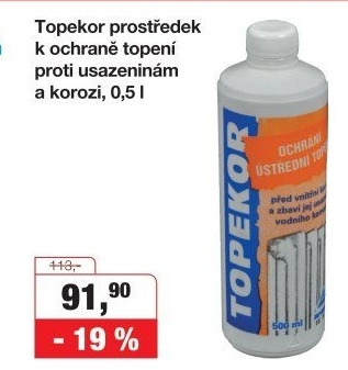 Přípravek na ochranu topení Topekor