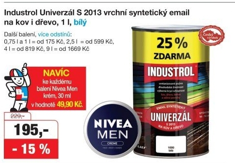 Nátěr na kov a dřevo Univerzál lesk Industrol