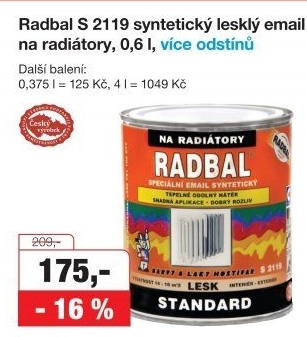 Barva na radiátory Radbal