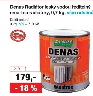 Barva na radiátory Radiátor Denas