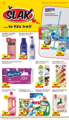 akční leták Šlak drogerie 20.8.2019-3.9.2019
