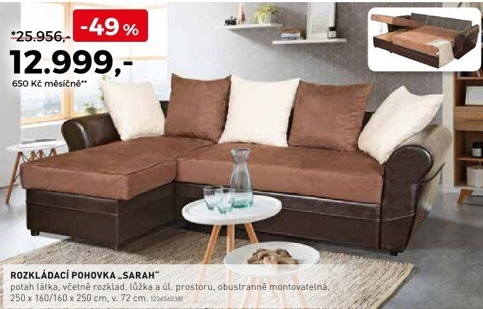 Rozkládací pohovka Sarah