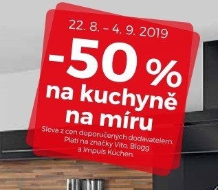 ´-50% na kuchyně na míru