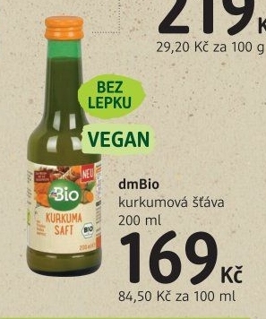 Šťáva kurkumová dm Bio