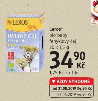 Čaj dětský Baby bio Leros
