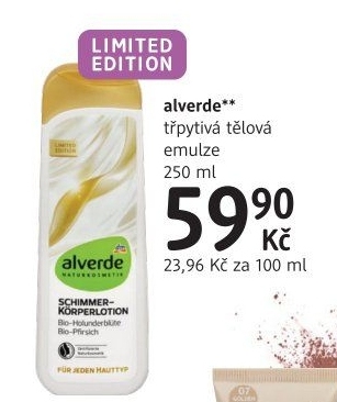 Emulze tělová třpytivá Alverde