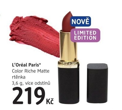 Rtěnka Color Riche Matte L’Oréal
