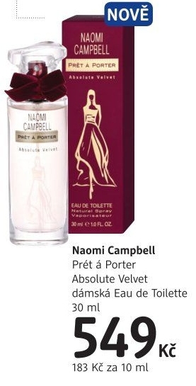 Toaletní voda dámská Pret Á Porter Absolute Velvet Naomi Campbell