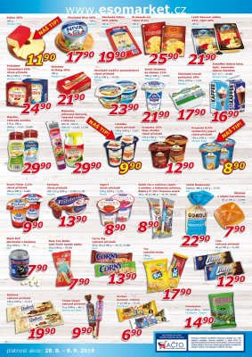 akční leták ESO MARKET 28.8.2019-8.9.2019