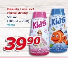 Dětský sprchový gel a šampon 2v1 Beauty Line Vento