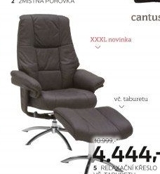 RELAXAČNÍ KŘESLO S TABURETEM