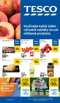 akční leták Tesco 28.8.2019-3.9.2019