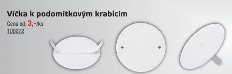 Krycí víčko na instalační krabici