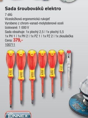 Sada elektrikářských šroubováků Connex