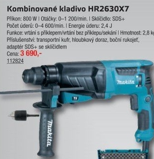 Kombinované kladivo HR2630X7 Makita