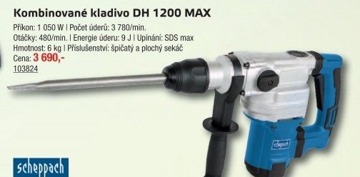 Bourací kladivo Scheppach Dh 1200 Max