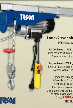Zvedák lanový Tuson