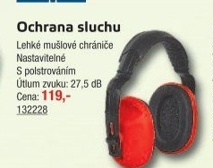 Mušlový chránič sluchu Atol