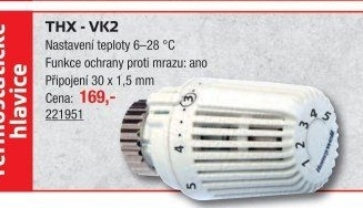 Termostatická hlavice Guvex
