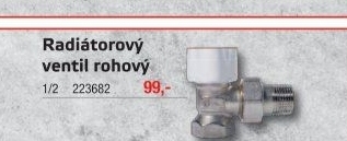 Radiátorový ventil Guvex