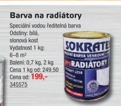 Barva na radiátory Sokrates
