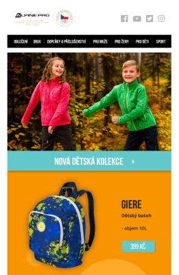 akční leták ALPINE PRO 2.9.2019-10.9.2019