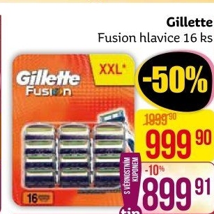 Náhradní hlavice pánské Gillette Fusion