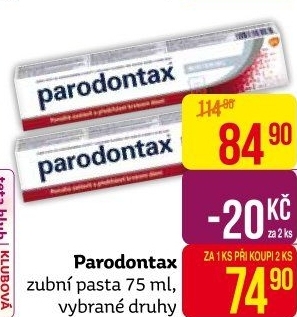 Pasty na zuby Parodontax