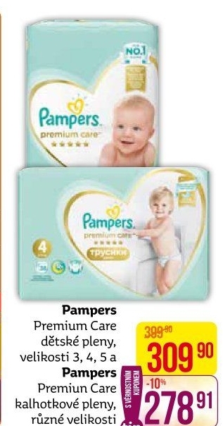Pleny dětské Pampers Premium Care