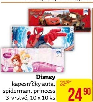 Papírové kapesníčky 3vrstvé Disney Ooops