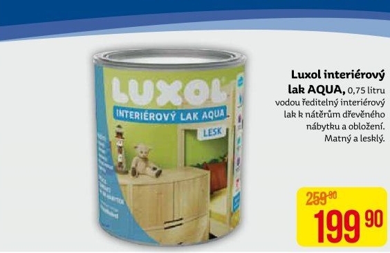 Interiérový lak Aqua Luxol