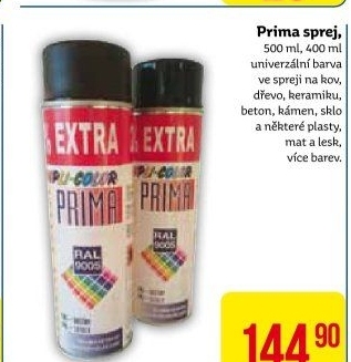 Barvy ve spreji Prima