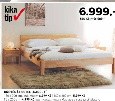 Dřevěná postel Carola