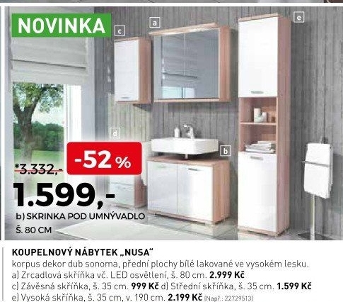 Koupelnový nábytek Nusa