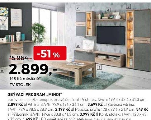 Obývací program Mindi