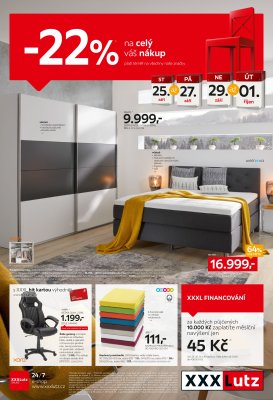 akční leták XXXLutz 23.9.2019-6.10.2019