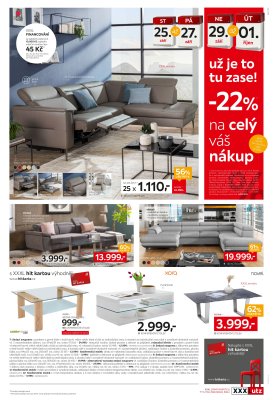 akční leták XXXLutz 23.9.2019-6.10.2019