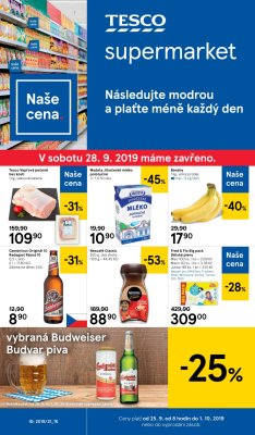 akční leták Tesco 25.9.2019-1.10.2019