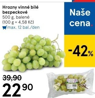 Hrozny bílé bezsemenné
