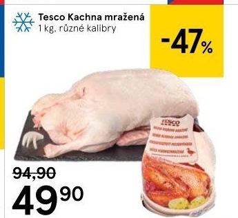 Kachna mražená Tesco