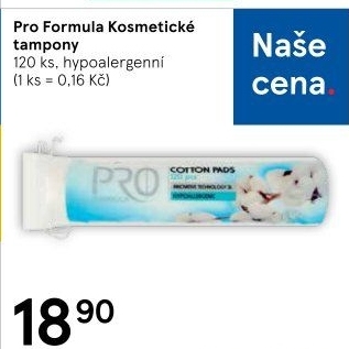 Odličovací tampony Pro Formula Tesco