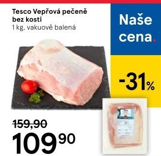 Vepřová pečeně bez kosti Tesco
