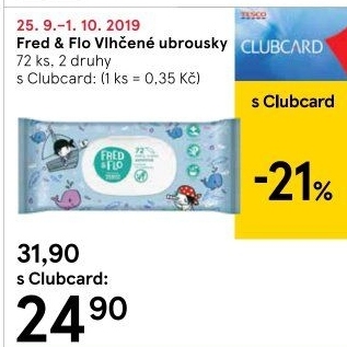 Vlhčené ubrousky Fred&amp