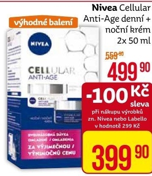 Balení krém denní a noční omlazující Anti-age Cellular Nivea
