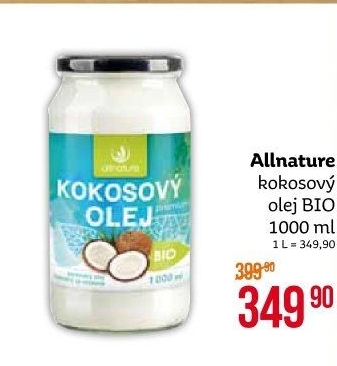 Kokosový olej bio Allnature