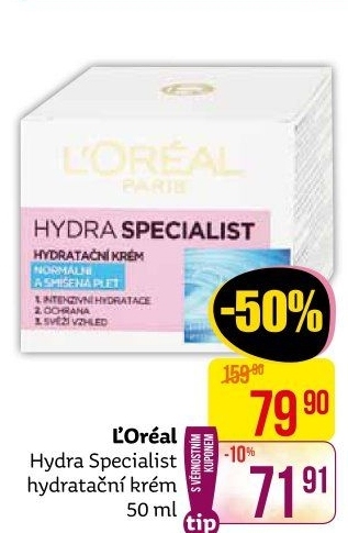 Krém pleťový Hydra Specialist L'