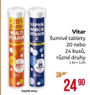 Šumivé tablety Vitar